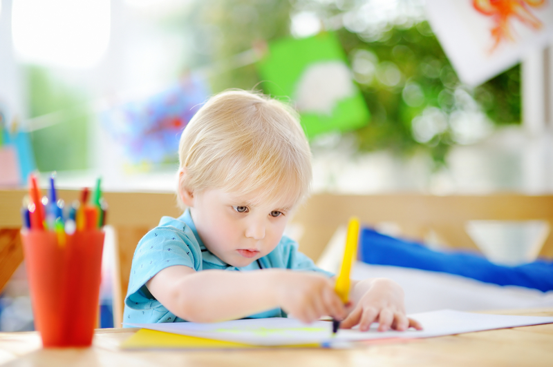 Child painting and Drawing